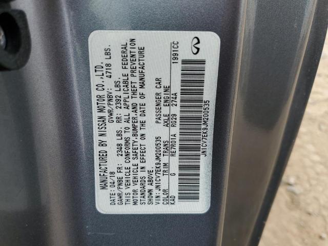 2018 INFINITI Q60 PURE JN1CV7EK9JM200535
