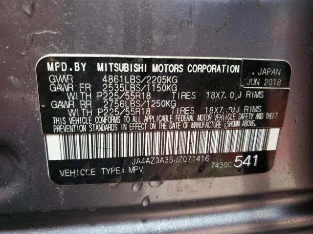 2018 MITSUBISHI OUTLANDER - JA4AZ3A35JZ071416
