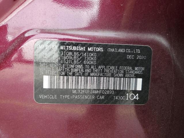 2021 MITSUBISHI MIRAGE G4 - ML32FUFJ4MHF02893