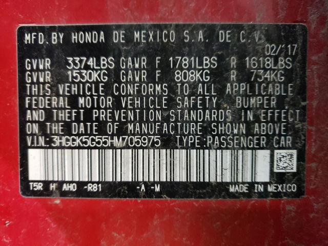 2017 HONDA FIT LX 3HGGK5G55HM705975