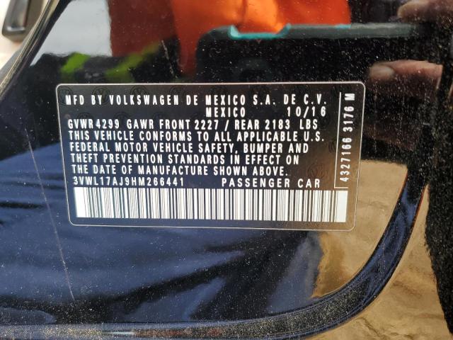 2017 VOLKSWAGEN JETTA SEL - 3VWL17AJ9HM266441
