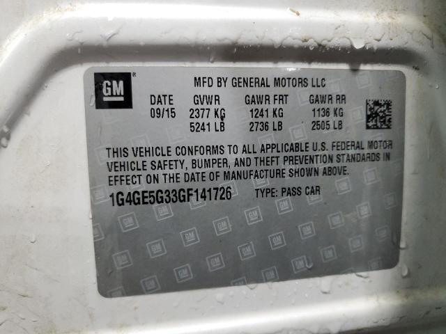 2016 BUICK LACROSSE P 1G4GE5G33GF141726