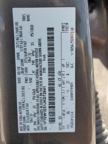 2018 FORD F150 SUPER - 1FTEW1E51JKD72841