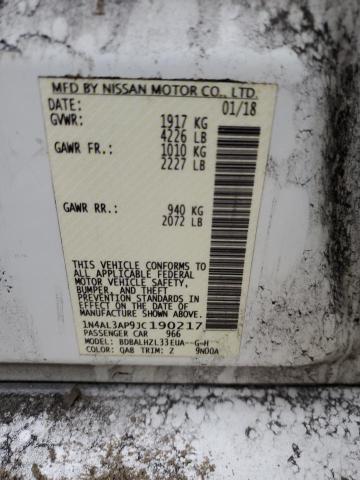2018 NISSAN ALTIMA 2.5 1N4AL3AP9JC190217