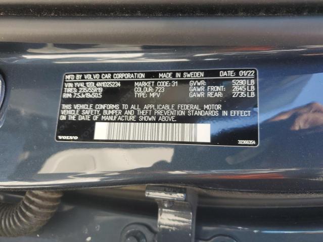 2022 VOLVO XC60 B5 IN - YV4L12DL4N1025234