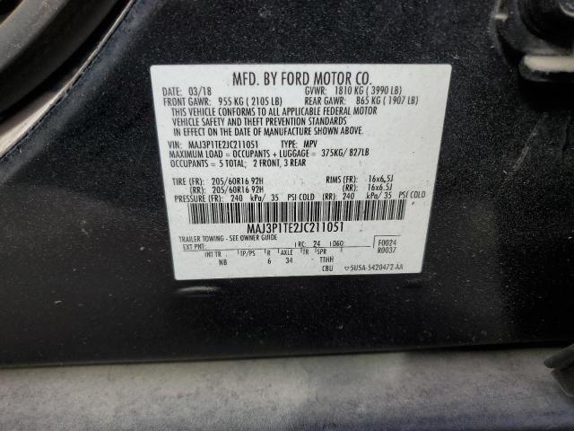 2018 FORD ECOSPORT S MAJ3P1TE2JC211051