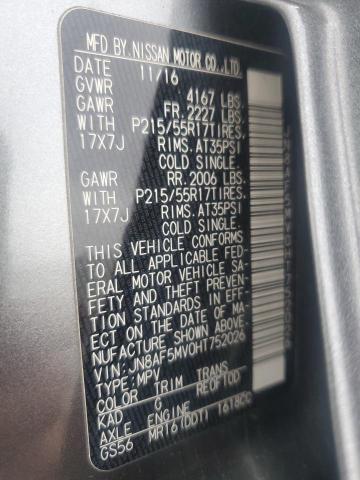 2017 NISSAN JUKE S - JN8AF5MV0HT752026