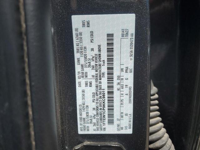 2019 FORD F150 SUPER - 1FTEW1CP9KKC98011