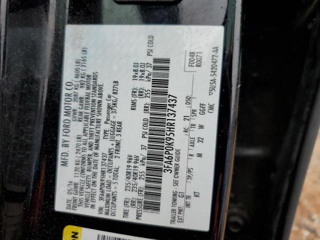 2017 FORD FUSION TIT - 3FA6P0K95HR137437