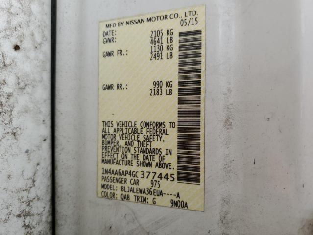 2016 NISSAN MAXIMA 3.5 - 1N4AA6AP4GC377445