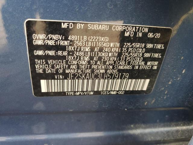 2020 SUBARU FORESTER L - JF2SKAUC3LH579179