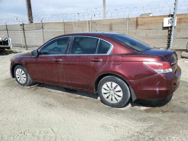 HONDA ACCORD LX 2009 burgundy sedan 4d gas JHMCP26379C005065 photo #3