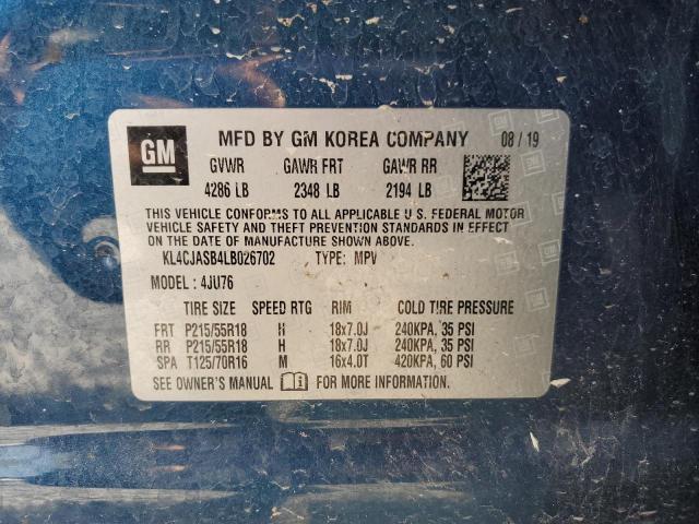 2020 BUICK ENCORE PRE - KL4CJASB4LB026702