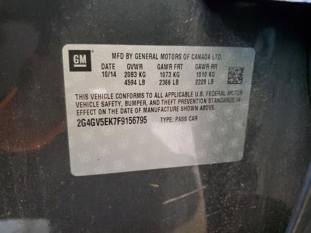 2015 BUICK REGAL 2G4GV5EK7F9156795