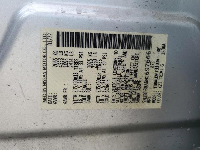 2022 NISSAN ROGUE SV - 5N1BT3BA6NC697666
