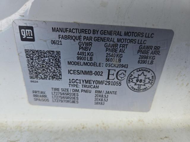 2021 CHEVROLET SILVERADO - 1GC1YMEY0MF291055