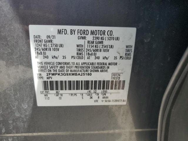 2021 FORD EDGE SE - 2FMPK3G9XMBA25180