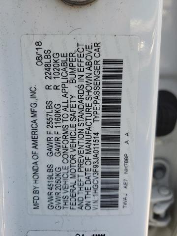 2018 HONDA ACCORD TOU - 1HGCV3F93JA011514