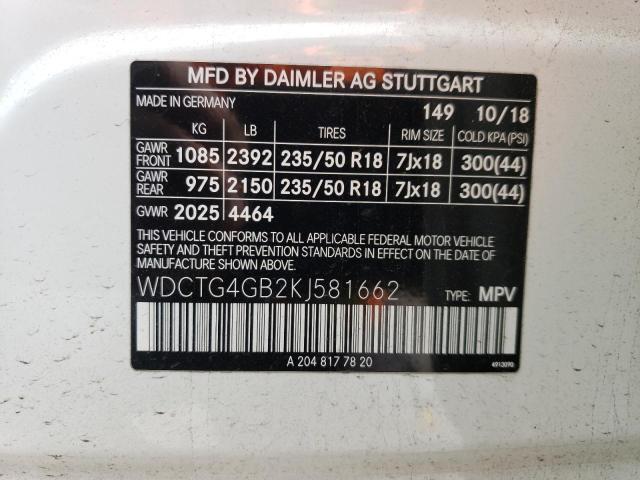 2019 MERCEDES-BENZ GLA 250 4M - WDCTG4GB2KJ581662