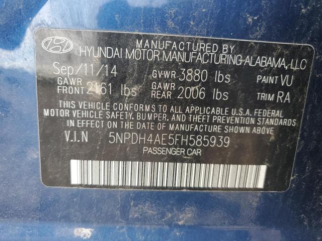 2015 HYUNDAI ELANTRA SE - 5NPDH4AE5FH585939