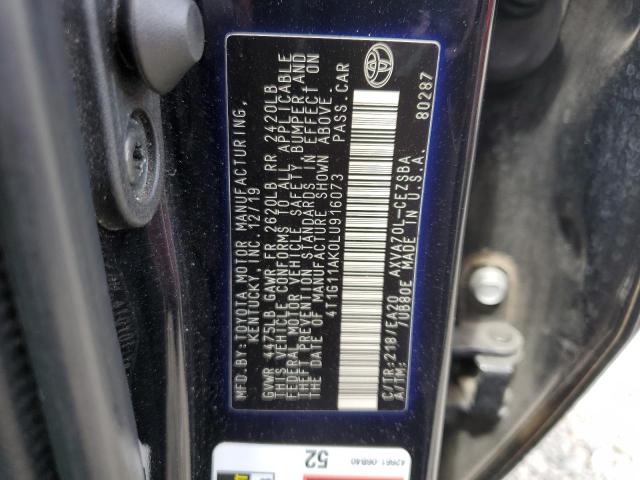 2020 TOYOTA CAMRY SE - 4T1G11AK0LU916073