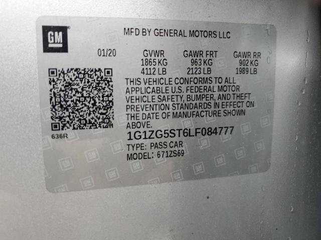 2020 CHEVROLET MALIBU RS 1G1ZG5ST6LF084777