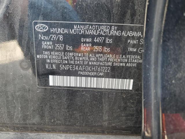 2019 HYUNDAI SONATA LIM - 5NPE34AF0KH761222