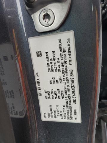 2021 TESLA MODEL 3 - 5YJ3E1EC0MF913646