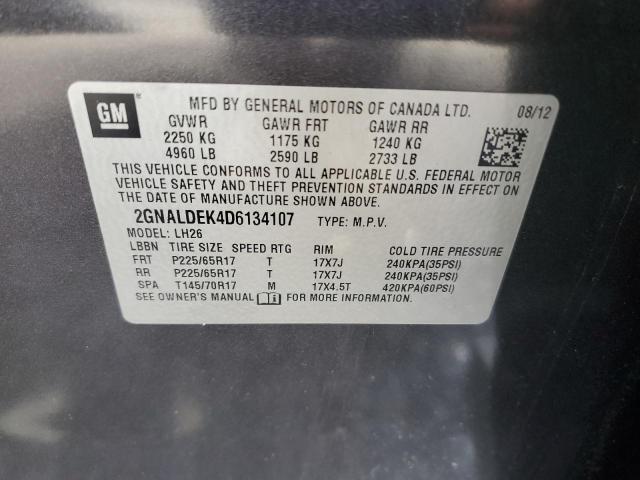 2013 CHEVROLET EQUINOX LT - 2GNALDEK4D6134107