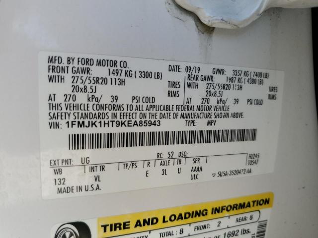 2019 FORD EXPEDITION - 1FMJK1HT9KEA85943