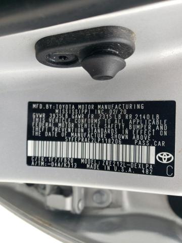 2020 TOYOTA COROLLA LE - 5YFEPRAE2LP118206