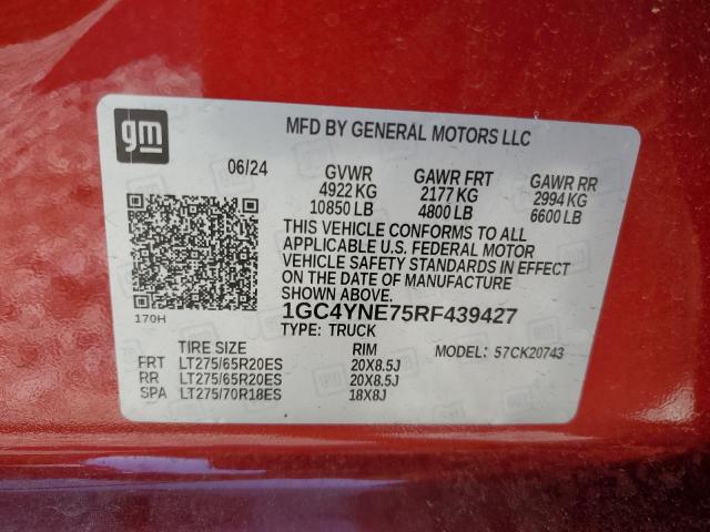 2024 CHEVROLET SILVERADO - 1GC4YNE75RF439427