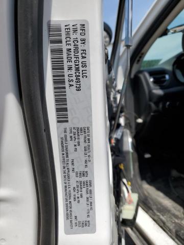 2021 DODGE DURANGO PU 1C4RDJFGXMC849739