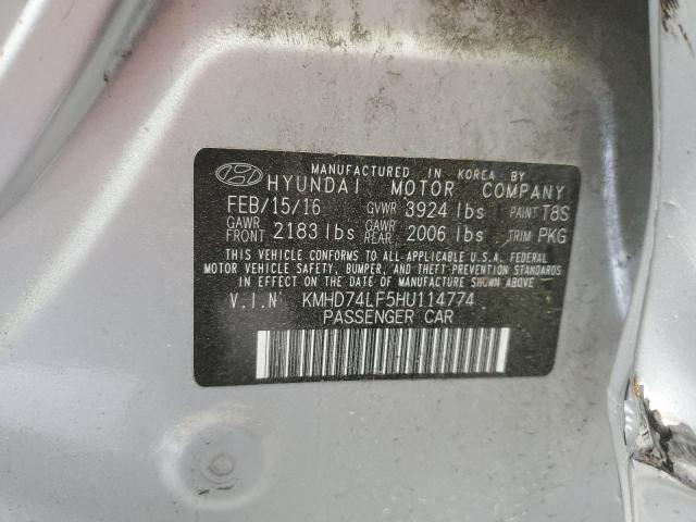 2017 HYUNDAI ELANTRA SE - KMHD74LF5HU114774