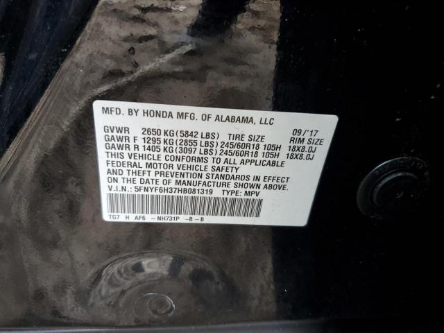 2017 HONDA PILOT EX 5FNYF6H37HB081319