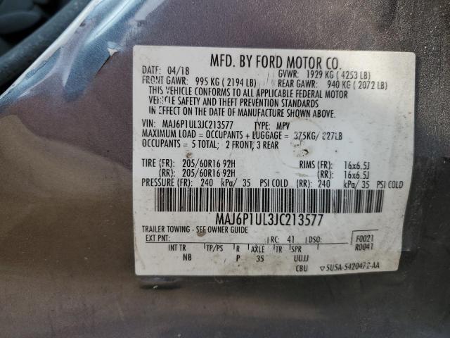 2018 FORD ECOSPORT S MAJ6P1UL3JC213577