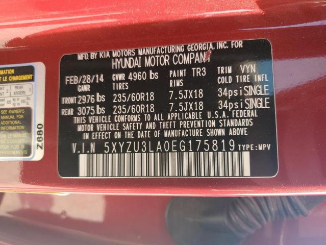 2014 HYUNDAI SANTA FE S - 5XYZU3LA0EG175819
