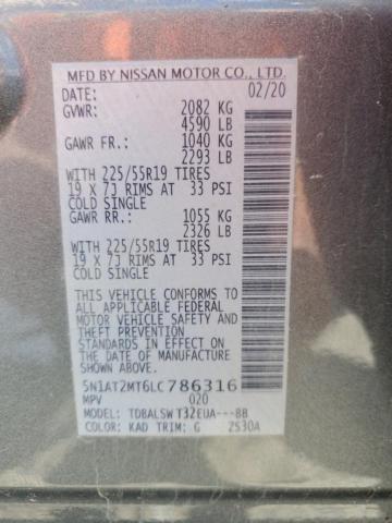 2020 NISSAN ROGUE S - 5N1AT2MT6LC786316