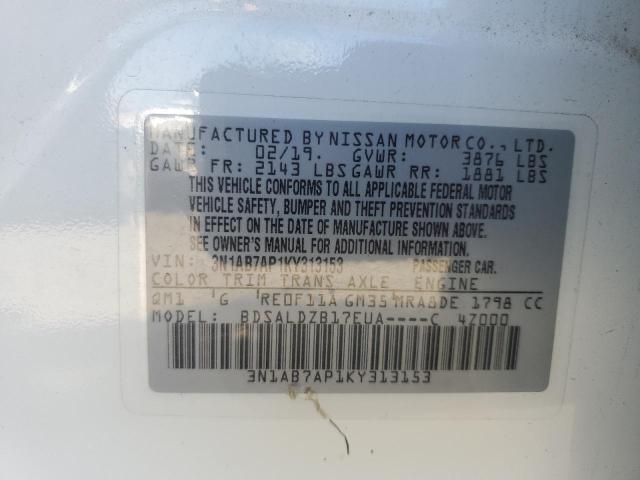2019 NISSAN SENTRA S - 3N1AB7AP1KY313153