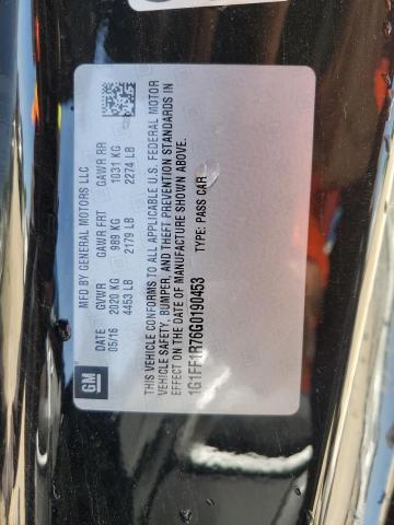 2016 CHEVROLET CAMARO SS - 1G1FF1R76G0190453
