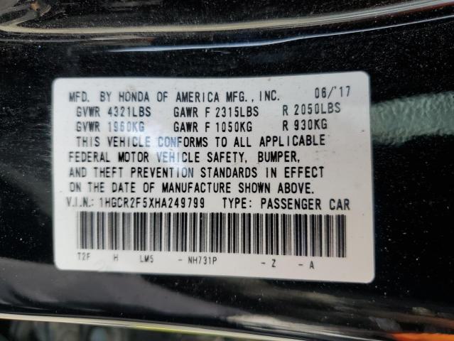 2017 HONDA ACCORD SPO - 1HGCR2F5XHA249799