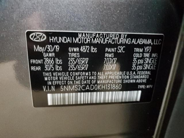 2019 HYUNDAI SANTA FE S - 5NMS2CAD0KH131860