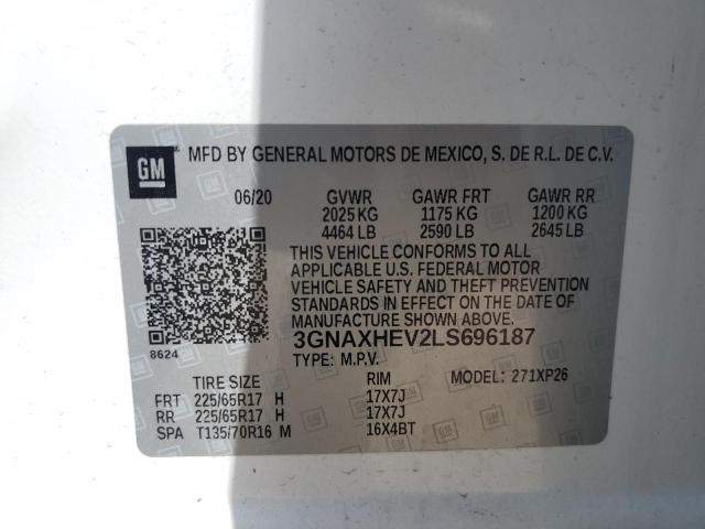 2020 CHEVROLET EQUINOX LS - 3GNAXHEV2LS696187