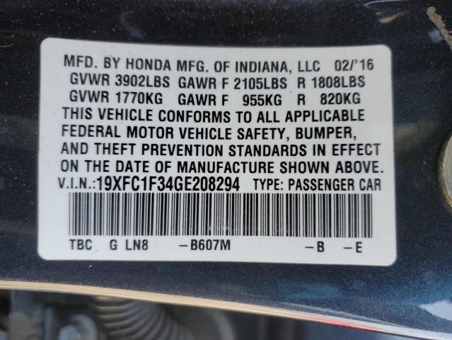 2016 HONDA CIVIC EX - 19XFC1F34GE208294