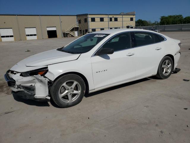 CHEVROLET MALIBU LS 2017 white sedan 4d gas 1G1ZC5ST5HF222165 photo #1