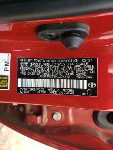2021 TOYOTA COROLLA SE - JTDP4MCE8MJ074476