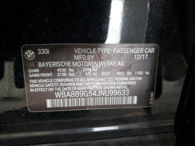 2018 BMW 330 I WBA8B9G54JNU99633