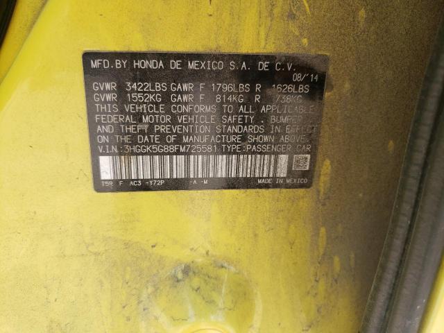 2015 HONDA FIT EX 3HGGK5G88FM725581
