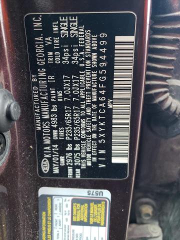 2015 KIA SORENTO LX - 5XYKTCA64FG594499