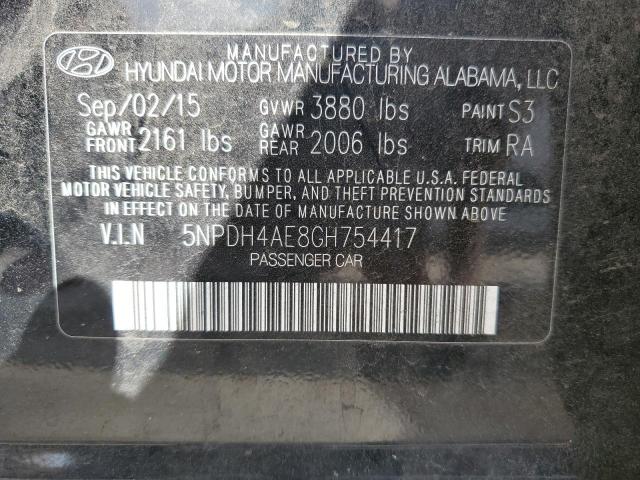 2016 HYUNDAI ELANTRA SE - 5NPDH4AE8GH754417